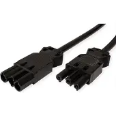 Bachmann Geräteverlängerung GST18-3 Stecker/Kupplung, Halogenfrei, schwarz, 0,3 m