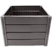 KHW Erweiterbares Hochbeet Demeter "M", Inhalt 336 Liter. Recycelter UV-beständiger Kunststoff. Farbe. Anthrazit. Stabil, zeitlos und wetterbeständig.