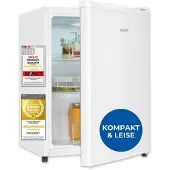 Exquisit Mini-Kühlschrank ohne Gefrierfach, 50 Liter, klein, kompakt, 2 Ablagen, KB60-V-091E weiss