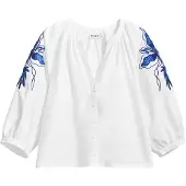 Desigual Bluse Cratos 25SWBW03 Weiß Loose Fit