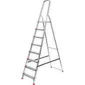 SZ Metall Alustufenstehleiter, belastbar bis 150 kg, 8 Stufen