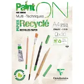 Clairefontaine - Recycled PaintON Pad - White - A4