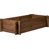 Dobar Steck-Hochbeet Massivholz Gr. M., Dunkelbraun 117x58,5x27,5 cm
