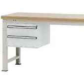 Manuflex Schubladen-Unterbauten, für Werkbank Profi Tiefe 700 mm, lichtgrau
