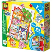 SES Creative - Mein Erstes - Poster mit Stickers - Haus - - One Size - Kreatives Spielset
