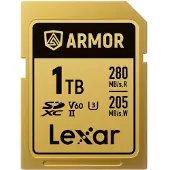 Lexar SDXC Pro Gold Series ARMOR UHS-II 1TB V60 IP68 Edelstahl R280/W210 Karte