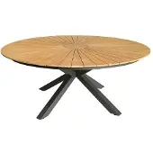 Interliving 7011 Gartentisch Ø140cm Aluminium/Teak Dunkelgrau 259032