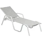 Kettler Basic Plus Gartenliege verstellbar Aluminium/Outdoorgewebe Hellgrau 0301214-5200