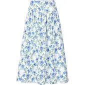 Rich & royal Printed Cotton Midi Skirt Palace Blue Größe: 40 | Midiröcke Outlet | Damen | Blau