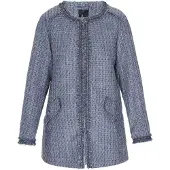 Dreimaster Women Coat in navy glitter | Gr.: XL