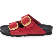 Bayton Leder-Pantoletten "Alicante" in Rot/ Schwarz - 40