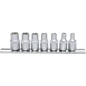 Ks Tools 911.4355, Steckschlüssel-Satz, 1/4", 7 Kopf/Köpfe, Chrom-Vanadium-Stahl, DIN 3120, ISO 1174, 100 g