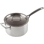 Le Creuset 3-ply Stielkasserolle mit Deckel, 20 cm, 3,8L