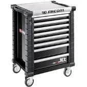 Facom JET.8M3A – Werkstattwagen mit 8 Schubladen – 3 Module pro Schublade, rot