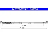 Ate Seilzug Feststellbremse 24.3727-0574.2 für Fiat Doblo