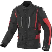 Berik Spencer Schwarz Rot Wasserdichte Motorrad Textiljacke Größe 52