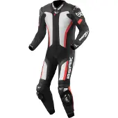 Berik Losail Schwarz Weiß Rot 1-Teiler Motorrad Lederkombi Größe 58