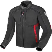 Berik Flexius Schwarz Rot Motorrad Lederjacke Größe 52
