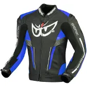 Berik Air-B Schwarz Blau Motorrad Lederjacke Größe 54