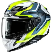 HJC F71 Fes Schwarz Weiß Blau Gelb Integralhelm Größe L