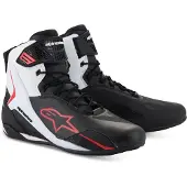 Alpinestars Faster-4 Schwarz Weiß Rot Motorrad Schuhe Größe 38.5