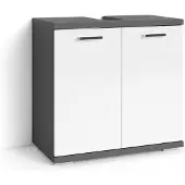 ByLiving Waschbeckenunterschrank Nebraska, Breite 60 cm, Badezimmerschrank in anthrazit