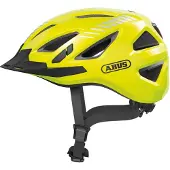 ABUS Stadthelm Urban-I 3.0 - Fahrradhelm mit Rücklicht, chirm und Magnetverschluss - für Damen und Herren - Gelb, Größe XL (61-65 cm)