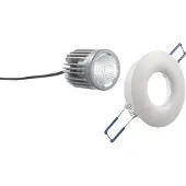 FABAS LUCE LED Einbauspot Set Sigma Ø70mm 7W Warmweiß Weiß eckig schwenkbar