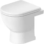 Duravit D-Code Stand-WC, Tiefspüler, rimless, 370x480x400mm, Weiss Hochglanz