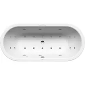 Kaldewei CLASSIC DUO OVAL Badewanne, Mod. 113 BODY & SOUL, alpinweiß, Perl-Effekt, 1700 x 750 mm, rechts, integrierter Einlauf