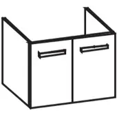 Artiqua 411 Waschtischunterschrank für Vero 045470 Castello Eiche quer NB, 411-WU2T-D26-7136-426 411-WU2T-D26-7136-426