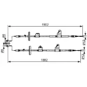 Bosch Handbremsseil Seilzug Feststellbremse für CHEVROLET Trax I (U200) 1 987 482 562