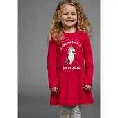 Kidsworld Jerseykleid "Einhorn" festliche Anlässe, kniefreie Länge, aus Baumwollmischung