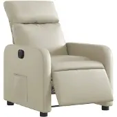 vidaXL Relaxsessel Elektrisch Creme Kunstleder