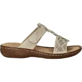 Rieker Pantolette Sommerschuh, Strandschuh, Schlappen, Urlaubschuh mit Klettverschluss