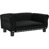 vidaXL Hundebett Schwarz 70x45x30 cm Kunstleder