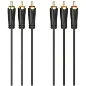 Hama Audio-/Video-Kabel, 3 Cinch-Stecker - 3 Cinch-Stecker, vergoldet, 3,0 m
