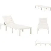 vidaXL Sonnenliege Kunststoff Weiß - Sonnenliegen