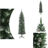 vidaXL Künstlicher Weihnachtsbaum mit Ständer Schlank 120 cm PVC - Weihnachtsbäume