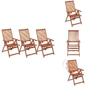 vidaXL Klappbare Gartenstühle 3 Stk. Massivholz Akazie - Gartenstühle