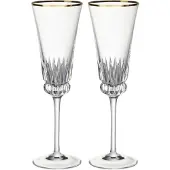 Villeroy & Boch Champagnerglas "Sektgläser Grand Royal Gold 120 ml 2er Set transparent-gold"