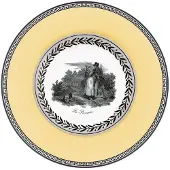 Villeroy & Boch Brotteller "Brotteller Audun Chasse ø 16 cm weiß-grau-gelb"