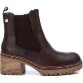 Xti für Damen. 14337003-MARRON Stiefelette 143370 braun (39), 5 bis 8 cm, Reißverschluss, Lässig
