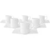 Villeroy & Boch Modern Grace Kaffeetassen mit Untertassen
