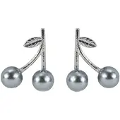 Everneed Cherry - Ohrringe Grau/Silber (U)