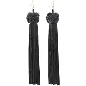 Everneed Maliva Tassel Quastenohrringe - Schwarz