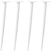 vidaXL Konsolentischbeine Konische Form 4 Stk. Weiß 72-73 cm Stahl