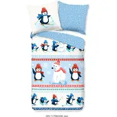 Muller Textil Duvet cover Good Morning 135x200 + 1* 80x80 cm - penguins