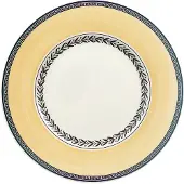 Villeroy & Boch Frühstücksteller "Frühstücksteller Audun Fleur ø 21,6 cm weiß-grau-gelb"