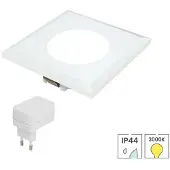 Lybardo LED-Einbauleuchten | LED-Einbaustrahler mit Adapter | 1,5 Watt | 3000K modern warmweiß | quadratisch